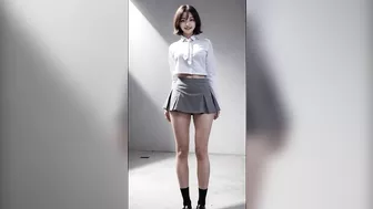 4K AI-ART (LOOKBOOK, COSPLAY) 룩북 (shirts+miniskirt+tie) ???? lingerie, underwear, lingerie haul ????