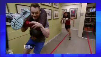 Kelly and Joel McHale Did a Wife Carrying Challenge