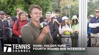 Holger Rune Excited to Challenge Djokovic | 2023 Rome Fourth Round