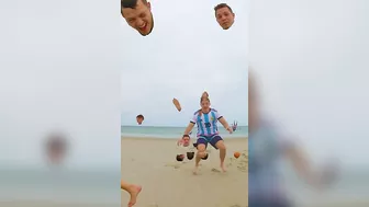 Normal Beach Day #Beach #Messi #Juggle #OddlySatisfying #Juggling #Shorts