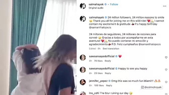 Salma Hayek: actriz celebra bailando sus 24 millones en Instagram