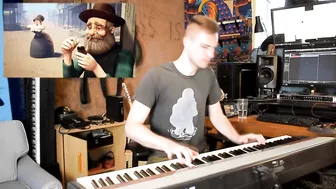 Just ripping it on the piano to Video Games (Tenacious D)