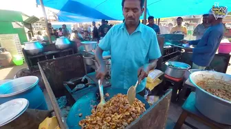 Chennai Anna Selling Tawa Masala Fry Prawns In Marina Beach Rs. 150/- Only l Tamil Nadu Street Food