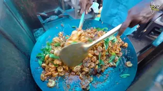 Chennai Anna Selling Tawa Masala Fry Prawns In Marina Beach Rs. 150/- Only l Tamil Nadu Street Food