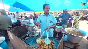 Chennai Anna Selling Tawa Masala Fry Prawns In Marina Beach Rs. 150/- Only l Tamil Nadu Street Food