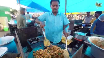 Chennai Anna Selling Tawa Masala Fry Prawns In Marina Beach Rs. 150/- Only l Tamil Nadu Street Food