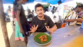 Chennai Anna Selling Tawa Masala Fry Prawns In Marina Beach Rs. 150/- Only l Tamil Nadu Street Food