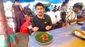 Chennai Anna Selling Tawa Masala Fry Prawns In Marina Beach Rs. 150/- Only l Tamil Nadu Street Food