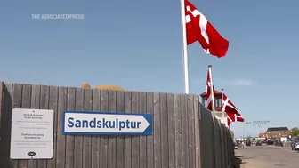 Fairy tale sand sculptures emerge from Danish beach