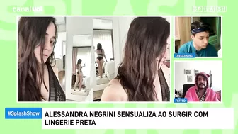 Alessandra Negrini posta foto com lingerie preta e bate 1 milhão de likes