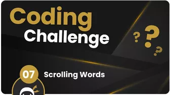 Coding Challenge #7 - Scrolling Words Animation