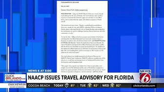 NAACP issues travel advisory for Florida claiming state is 'hostile territory'