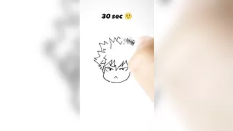 How to Draw Bakugo in 10sec, 10mins, 10hrs ???? #shorts #anime #drawing