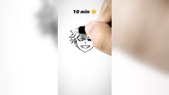 How to Draw Bakugo in 10sec, 10mins, 10hrs ???? #shorts #anime #drawing