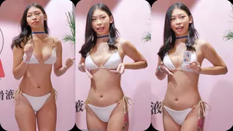 TAE Bikini SG Eri 介紹 攤位上 白色比基尼 Show Girl 艾莉 松山文創園區