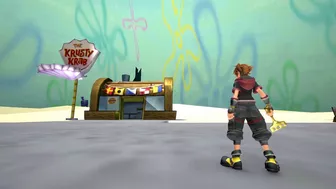 Sora visits Bikini Bottom