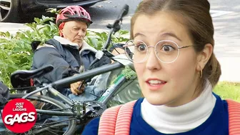 Hilarious Bike Accident Prank | New 2023 Just For Laughs Gags