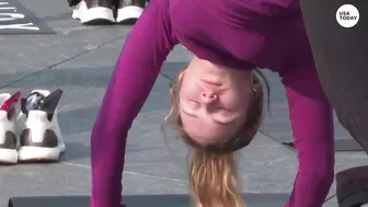 New York City fitness class brings yoga up 100 stories in the air | USA TODAY