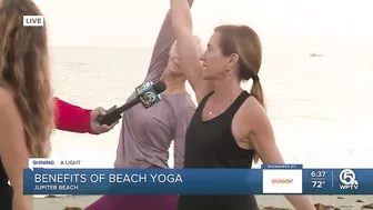 The benefits of beach yoga in Jupiter