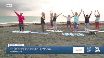 The benefits of beach yoga in Jupiter