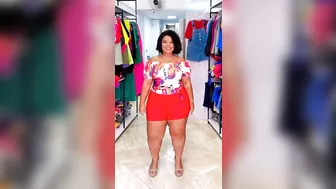 Latest curvy women shorts haul,Plus size model fashion trend