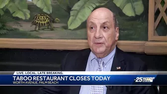 Ta-boo restaurant on Palm Beach closes its doors after 82 years in business