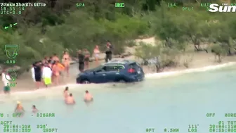 Reckless driver arrested after near miss with families on Florida Beach