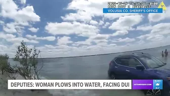 Florida woman drunk driving speeds on beach, crashes car in water