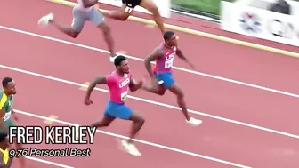 Fred Kerley VS. Trayvon Bromell & Yohan Blake || 2023 Diamond League Rabat Men's 100 Meters