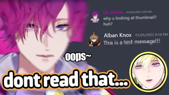 Uki accidently reads Alban's discord message on stream