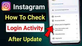 How to Check Instagram Login Activity | Instagram login activity kaise dekhe |Where you're logged in