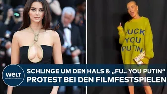 Krieg in der Ukraine, Hinrichtungen im Iran: Models setzen Zeichen bei Filmfestspielen in Cannes