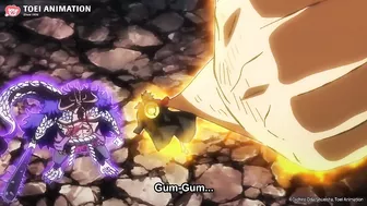 Luffy Hits Kaido With Roc Gun | One Piece