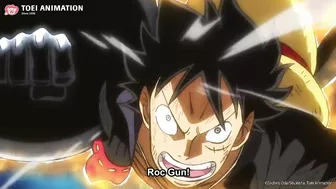 Luffy Hits Kaido With Roc Gun | One Piece