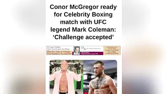 Conor McGregor Vs Mark Coleman on celebrity boxing it may happen