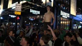 Watch Celtics fans celebrate wild Game 6 win outside TD Garden