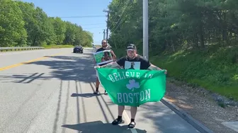 Celtics fans greet team at airport after Game 6 win in Miami