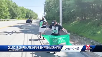 Celtics fans greet team at airport after Game 6 win in Miami