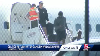 Celtics fans greet team at airport after Game 6 win in Miami