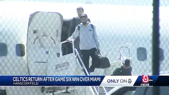 Celtics fans greet team at airport after Game 6 win in Miami