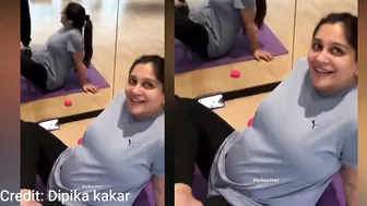 9 Months Pregnant Dipika Kakkar Ibrahim Ki Pregnancy Yoga For Normal Delivery #dipikakiduniya