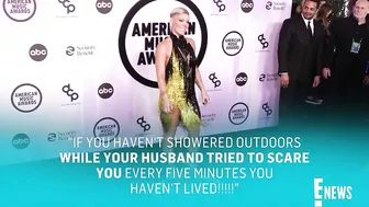 Pink Posts Nude Photo of Herself Showering Outdoors on Instagram | E! News