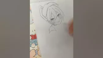 timelapse drawing anime shorts #drawsoeasyanime #timelapsedrawing #drawing #adorable