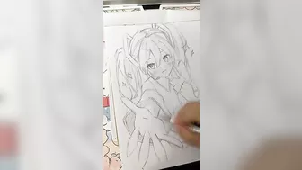 timelapse drawing anime shorts #drawsoeasyanime #timelapsedrawing #drawing #adorable