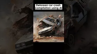 A.I. generated delorean crash compilation #80s #delorean #backtothefuture #shorts #AI