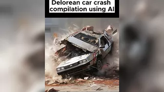 A.I. generated delorean crash compilation #80s #delorean #backtothefuture #shorts #AI