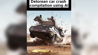 A.I. generated delorean crash compilation #80s #delorean #backtothefuture #shorts #AI