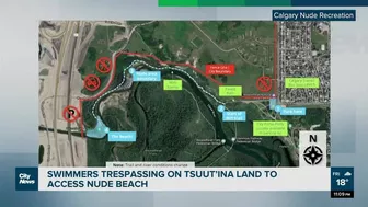 Swimmers trespassing on Tsuut’ina land to access nude beach