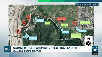 Swimmers trespassing on Tsuut’ina land to access nude beach