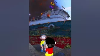 NOBITA SAW A DESTROYED SHIP IN BEACH ???? [ PART-22 ] GTA5 TELUGU #shorts #short #gta5 #shinchan